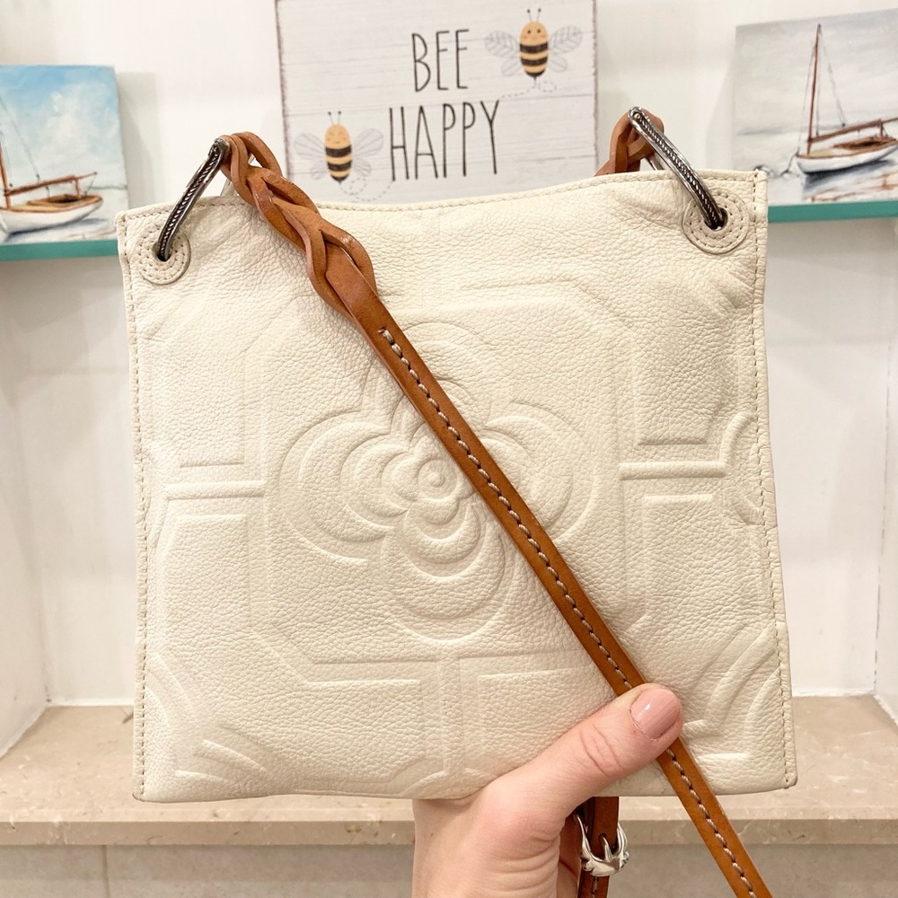 Brighton Slim Crossbody Leather Bag with Vacchetta